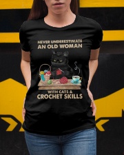 An Old Woman With Cats And Crochet Skills Ladies T-Shirt apparel-ladies-t-shirt-lifestyle-04