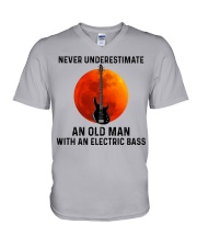 An Old Man With An Electric Bass V-Neck T-Shirt tile