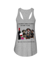 A Woman Cannot Survive On Wine She Needs Dachshund Ladies Flowy Tank thumbnail