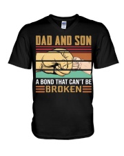 Dad And Son - A Bond That Can't Be Broken V-Neck T-Shirt tile