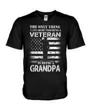Being Grandpa Veteran V-Neck T-Shirt tile