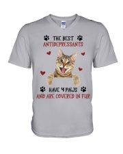 The Best Antidepressants Have 4 Paws V-Neck T-Shirt tile