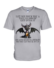 Let Me Pour You A Tall Glass Of Get Over It V-Neck T-Shirt tile