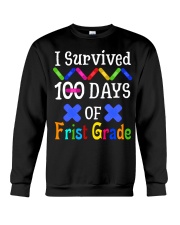 I Survived 100 Days Of First Grade Crewneck Sweatshirt tile
