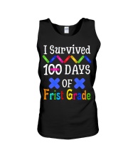 I Survived 100 Days Of First Grade Unisex Tank tile