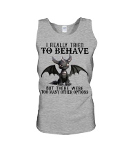 I Really Tried To Behave Unisex Tank tile