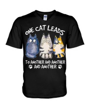 One Cat Leads To Another V-Neck T-Shirt tile