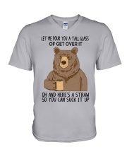 Let Me Pour You A Tall Glass Of Get Over It V-Neck T-Shirt tile