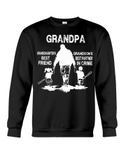 Baseball Grandpa And Grandkid Crewneck Sweatshirt tile