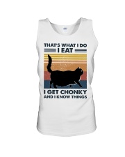 I Eat - I Get Chonky And I Know Things Unisex Tank tile