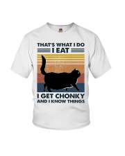 I Eat - I Get Chonky And I Know Things Youth T-Shirt tile