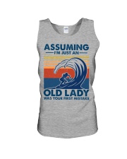 Assuming Im Just An Old Lady Was You First Mistake Unisex Tank tile