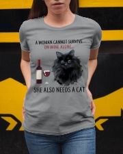 Limited Edition - Woman Also Needs Cat On Wine Ladies T-Shirt apparel-ladies-t-shirt-lifestyle-04