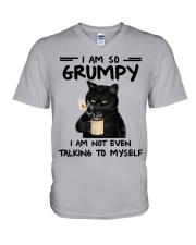 I Am So Grumpy - I Am Not Event Talking To Myself V-Neck T-Shirt tile