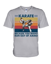 Karate Because You Might Run Out Of Ammo V-Neck T-Shirt tile