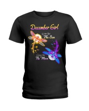 December Girl Live By The Sun Love By The Moon Ladies T-Shirt tile