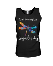 I Just Freaking Love Dragonflies Okay Unisex Tank tile