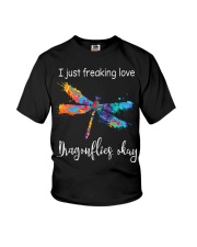 I Just Freaking Love Dragonflies Okay Youth T-Shirt tile