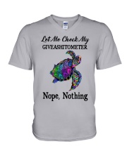 Let Me Check V-Neck T-Shirt tile