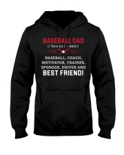 Baseball Dad Best Friend Hooded Sweatshirt tile