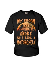 My Broom Broke - So I Ride A Motorcycle Youth T-Shirt tile