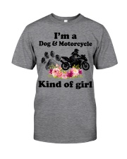 I'm A Dog And Motorcycle Kind Of Girl Classic T-Shirt tile