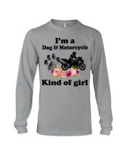 I'm A Dog And Motorcycle Kind Of Girl Long Sleeve Tee tile