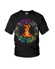 I Am Mostly Peace Love And Dogs Youth T-Shirt tile