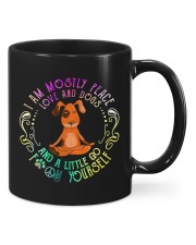 I Am Mostly Peace Love And Dogs Mugs tile