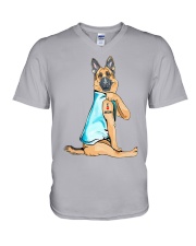 German Shepherd - I Love Mom V-Neck T-Shirt tile