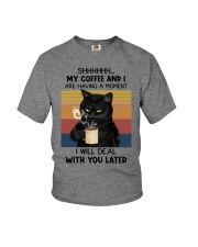 My Coffee And I Are Having A Moment Youth T-Shirt tile