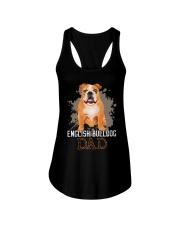 English Bulldog Dad Ladies Flowy Tank tile