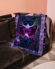 Butterfly - Only One Day Small Fleece Blanket - 30" x 40" aos-coral-fleece-blanket-30x40-lifestyle-front-05
