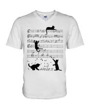 Cats Music V-Neck T-Shirt tile