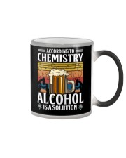 According To Chemistry - Alcohol Is A Solution Color Changing Mug tile