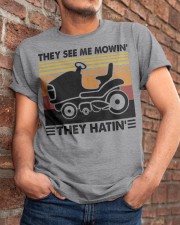 They See Me Mowin' - They Hatin' Classic T-Shirt apparel-classic-tshirt-lifestyle-26