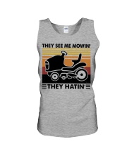 They See Me Mowin' - They Hatin' Unisex Tank tile