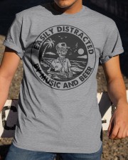 Easily Distracted By Music And Beer Classic T-Shirt apparel-classic-tshirt-lifestyle-28