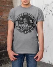 Easily Distracted By Music And Beer Classic T-Shirt apparel-classic-tshirt-lifestyle-31