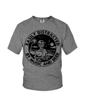 Easily Distracted By Music And Beer Youth T-Shirt tile