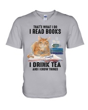 That's What I Do - I Drink Tea And I Know Things V-Neck T-Shirt tile