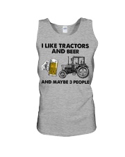 I Like Tractors And Beer - And Maybe 3 People Unisex Tank tile
