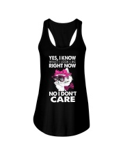 No I Dont Care Ladies Flowy Tank tile