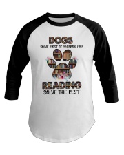 Dogs Solve Most Of My Problems Baseball Tee tile