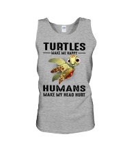 Turtles Make Me Happy - Humans Make Me Head Hurt Unisex Tank tile