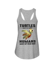 Turtles Make Me Happy - Humans Make Me Head Hurt Ladies Flowy Tank tile