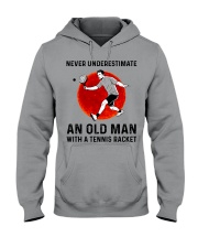 An Old Man With A Tennis Racket Hooded Sweatshirt tile