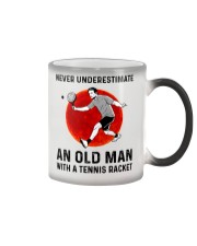 An Old Man With A Tennis Racket Color Changing Mug tile