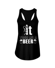 It Toss Me A Beer Ladies Flowy Tank tile