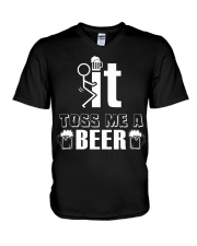 It Toss Me A Beer V-Neck T-Shirt tile